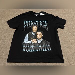 New Step Brothers Movie Prestige Worldwide Adult XL Black Cotton T-Shirt